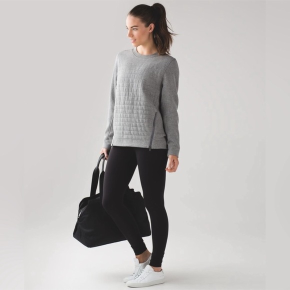 Lululemon Fleece Be True Crew Sweatshirt Gray Size 8 - Picture 1 of 13